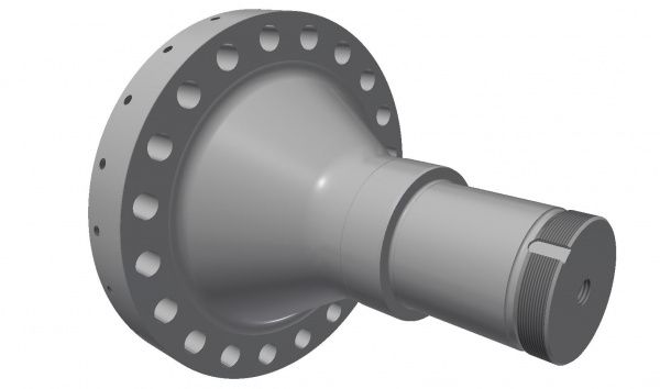 Rotor shaft opposite to drive unit for Vecoplan LLC (Retech) 