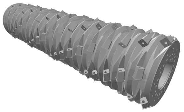 Rotor, versión 60, doble para 76 coronas de corte para Vecoplan 