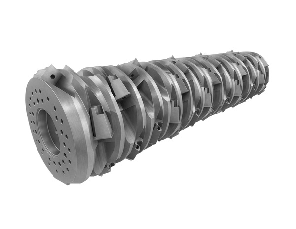 Rotor, versión 80, doble con 60 porta-cuchillas, porta-cuchillas y nervios del rotor blindados para Vecoplan 