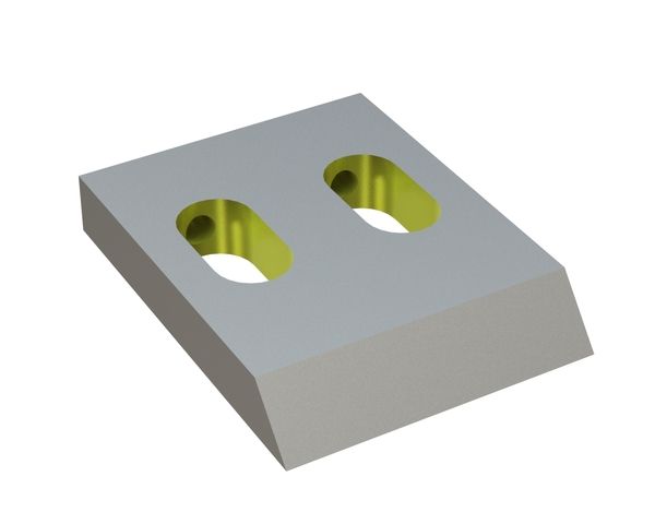 Rotormesser 50x65x10, StandardCut, 2 Langlöcher, Schneide 40°, 2xM8 Gewinde, X-Variante für Zerma | AMIS 