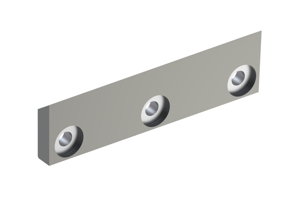 Rotormesser links 328x89x25, Premium Line, 3 Senkbohrungen, Schneide 55°, X-Variante 