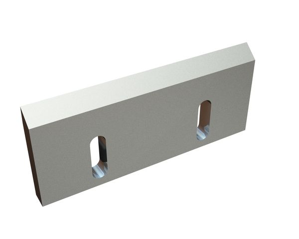 Rotormesser mitte 210x90x16, Premium Line, 2 Langlöcher, Schneide 7°/50°, 2xM8, X-Version für Hosokawa Alpine AG 