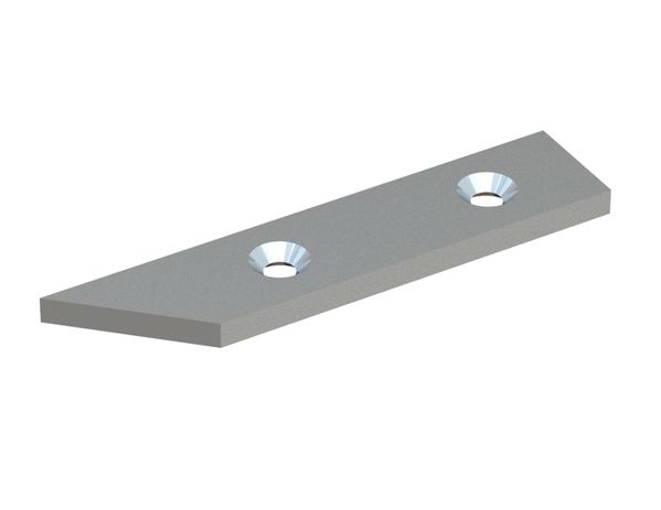Schneidmesser links 123x28x11 PremiumCut, 2 Senkbohrungen, Schneide 45°, X-Variante für Holzmag | Metso 