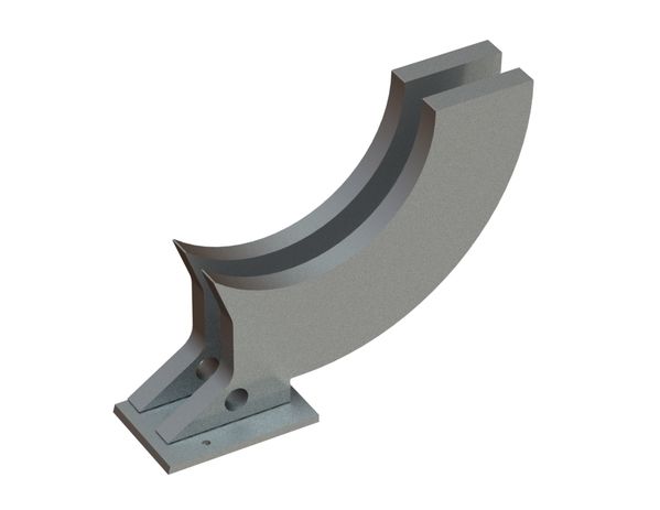 Scraper comb 197x510x730, 3x M16 thread, Hardox for Eldan Recycling 