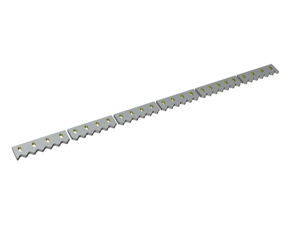 Scraper comb 6-piece 2480x124/129x28 Eco Line, version 60, X version for Vecoplan 
