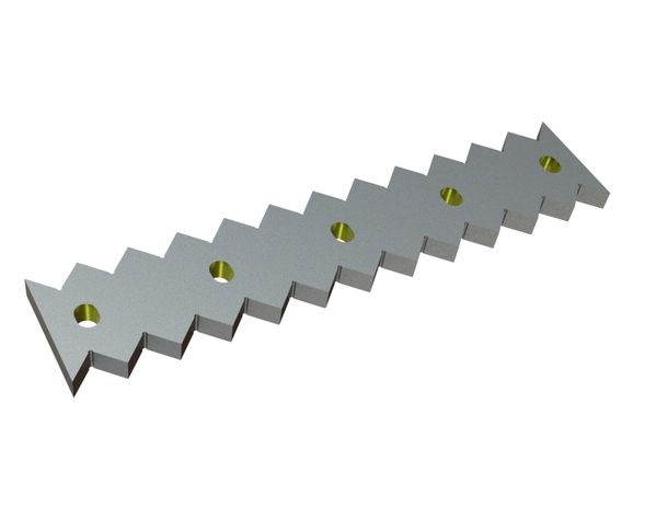 Scraper comb, 659x136x27, Eco Line for Lindner Recyclingtech 