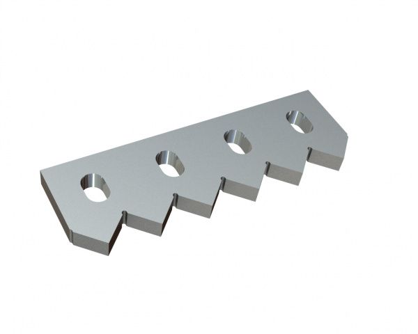 Scraper comb center 388x127x25 Premium Line, version 60, X version for Vecoplan LLC (Retech) 