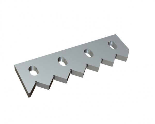 Scraper comb outer 429x127x25 Premium Line, version 60, X version for Vecoplan LLC (Retech) 
