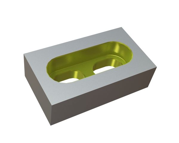 Scraper knife 70x40x20, Eco Line, 2 slotted holes, X version for UNTHA America Untha LR 1000