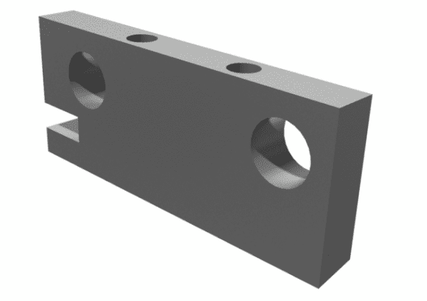 Scraper left for sealing slide lateral, 2 holes, 2x threads for Vecoplan Vecoplan VAZ