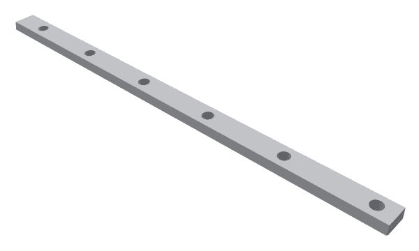 Scraper right for sealing counter knife beam 6 holes for Vecoplan Vecoplan VAZ