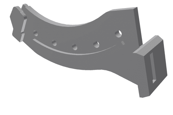 Screen bar left, version 140, for hydraulically operated door for Vecoplan Vecoplan VVZ