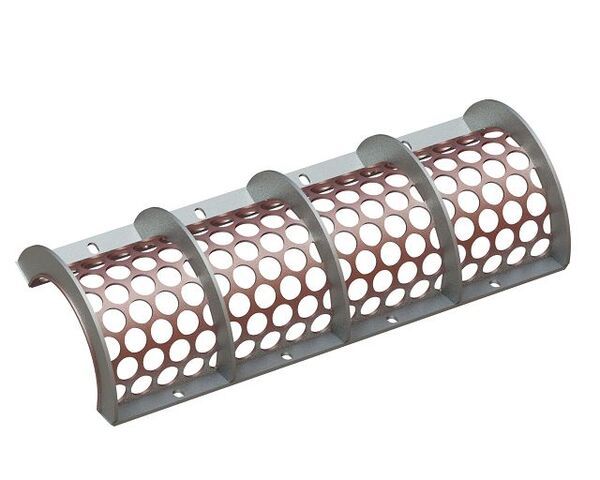 Screen basket 1300 wide, sheet thickness t=8 for Vecoplan LLC (Retech) 