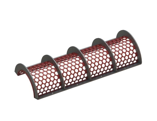 Screen basket 1322 wide, sheet thickness t=8 hole and bar width customer specific, Hardox for Vecoplan Vecoplan VAZ 1300