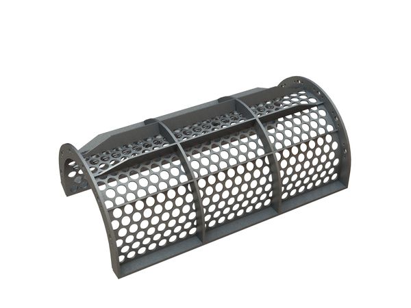 Screen basket 1485 wide, sheet thickness t=10 for WEIMA America Inc. Weima WLK 15 Super Jumbo