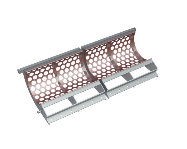 Screen basket 1840 wide, sheet thickness t=10 for Vecoplan LLC (Retech) Vecoplan VAZ 1800