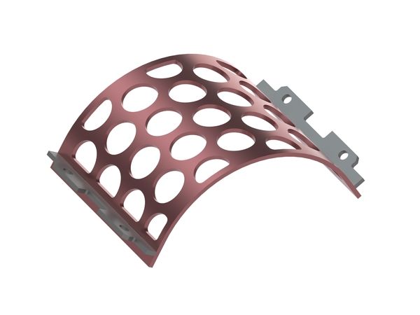Screen basket 414 wide, sheet thickness t=10 for Vecoplan 
