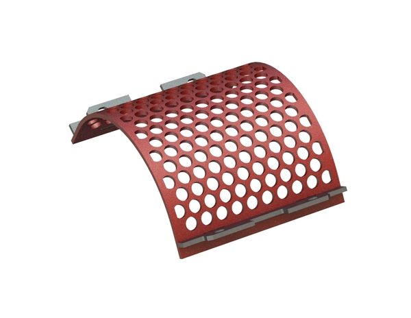 Screen basket 414 wide, sheet thickness t=10 for Vecoplan LLC (Retech) Vecoplan V-ECO 1300