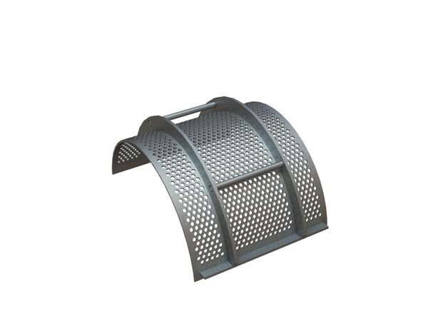 Screen basket 487 wide, plate thickness t=6 perforation Ø11, ligament 5 for Herbold Meckesheim USA - Resource Recycling Systems Inc. 