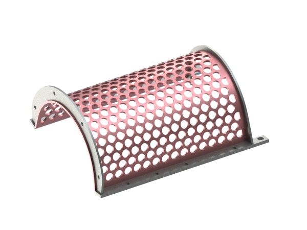 Screen basket 782 wide, sheet thickness t=10 for Vecoplan 