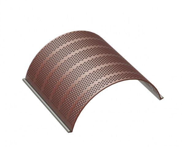 Screen basket 788 width, screen plate thickness t=10, Hardox, perforation Ø15, ligament 5 for Herbold Meckesheim USA - Resource Recycling Systems Inc. Herbold SMS 80/160