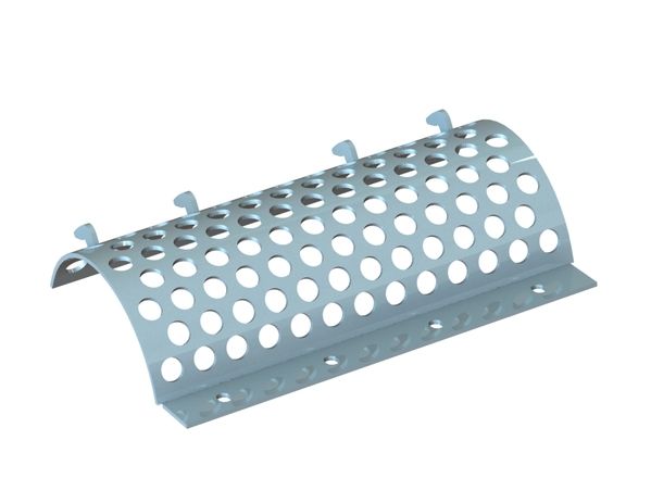 Screen basket 796 mm wide, screen plate thickness t=8, perforation Ø40 ligament 20, stainless steel for Vecoplan LLC (Retech) Vecoplan VAZ 800 XL