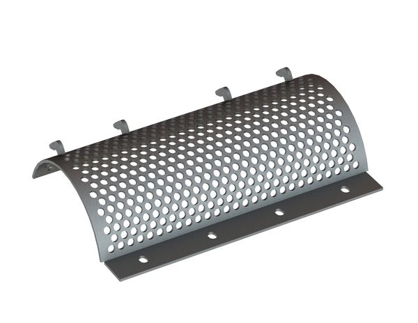 Screen basket 796 mm wide, screen plate thickness t=8, V4A perforation Ø10 ligament 5 for Vecoplan LLC (Retech) Vecoplan VAZ 800 XL