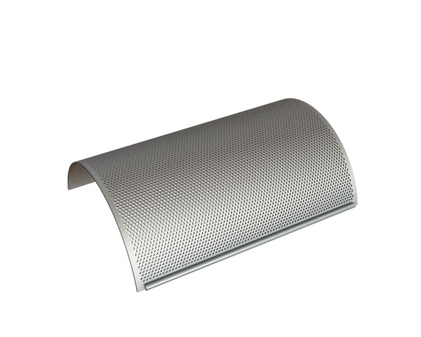 Screen basket, width 1164 mm, perforated plate thickness t=10, perforation Ø10, ligament 5 for ZERMA America LLC 
