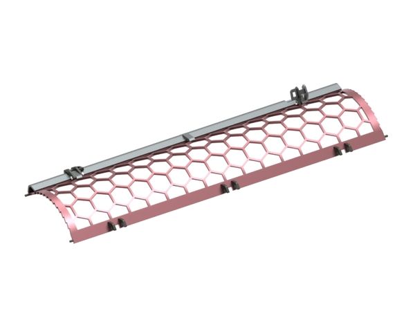 Screen basket width 2984, plate thickness t=20, hexagonal perforation width across flats 167 for Tana 