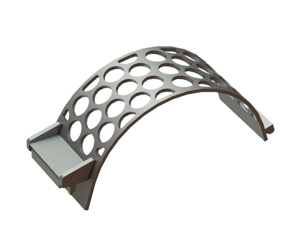 Screen basket width 340, screen plate thickness t=15, perforation Ø85, ligament 16 for Lindner Recyclingtech 
