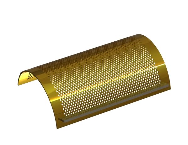 Screen basket, width 491, screen plate thickness t=5, perforation Ø7, ligament 3 for Herbold Meckesheim USA - Resource Recycling Systems Inc. Herbold SML 30/50