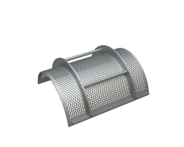 Screen basket, width 572, screen plate thickness t=6, perforation Ø10, ligament 4, structural steel for Herbold Meckesheim USA - Resource Recycling Systems Inc. Herbold SML 45/60