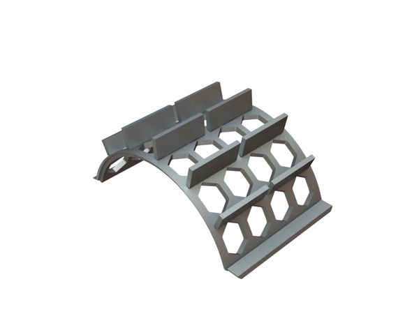 Screen basket width 577, plate thickness t=25, hexagonal perforation width across flats 107 for Lindner Recyclingtech Lindner Jupiter