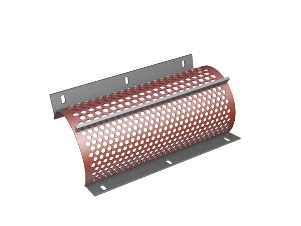 Screen basket, width 594 mm, perforated plate thickness t=5, mixed perforation Ø15/Ø20 ligament 6/7 for Weima Maschinenbau GmbH Weima WL