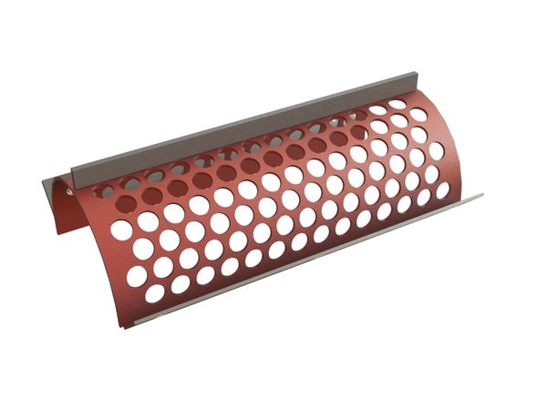 Screen basket, width 594 mm, perforated plate thickness t=5, perforation Ø30 ligament 8.5, Hardox for Weima Maschinenbau GmbH 