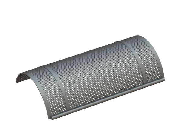Screen basket, width 600 mm, perforated plate thickness t=4, perforation Ø4 ligament 3 for ZERMA America LLC 