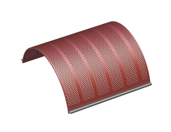 Screen basket, width 788, screen plate thickness t=10, perforation Ø10, ligament 5, Hardox for Herbold Meckesheim USA - Resource Recycling Systems Inc. 