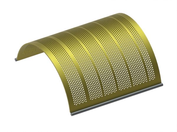 Screen basket, width 790, screen plate thickness t=10, perforation Ø12, ligament 5 for Herbold Meckesheim USA - Resource Recycling Systems Inc. 
