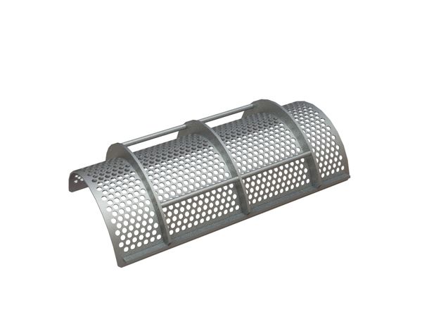 Screen basket, width 976, screen plate thickness t=6, perforation Ø18, ligament 6, structural steel for Herbold Meckesheim GmbH Herbold SML