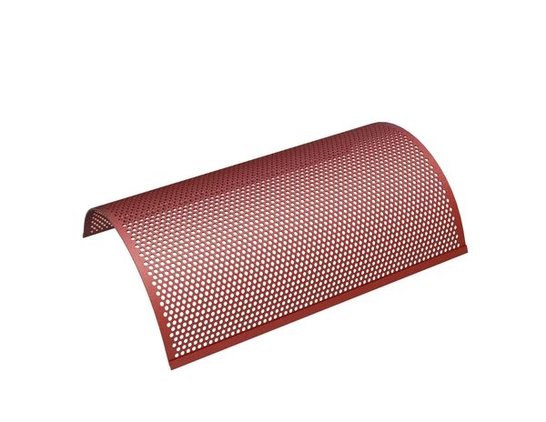 Screen plate 1022 wide, plate thickness t=5 perforation Ø12, ligament 5, Hardox for Netzsch-Condux Mahltechnik GmbH 