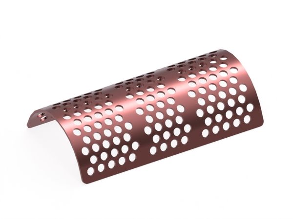 Screen plate 1215 wide, sheet thickness t= 15 hole Ø50, bar width 20 
