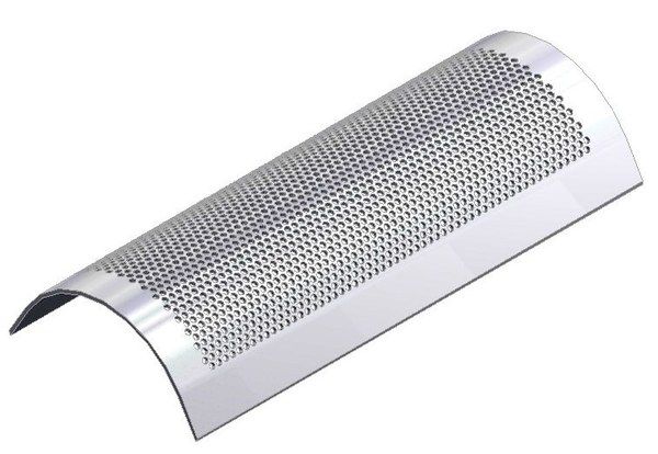 Screen plate 1309 wide, sheet thickness t=10 hole Ø25, bar width 10, Creusabro for Eldan MPR 120