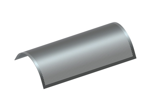 Screen plate 1610 wide, sheet thickness t=8 hole Ø10, bar width 5 