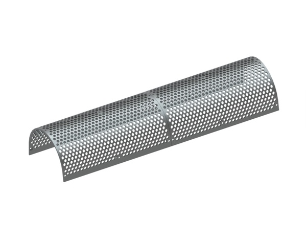 Screen plate, 2-piece, 2454 wide, screen plate thickness t=15, perforation Ø30, bar 10 