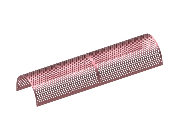 Screen plate, 2-piece, 2454 wide, screen plate thickness t=15, perforation Ø30, bar 10 for WEIMA America Inc. 