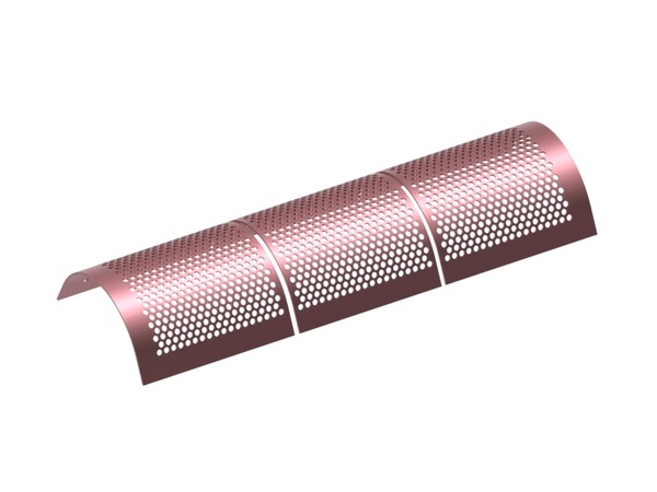 Screen plate 3-piece 2112 wide sheet thickness t=10, hole Ø25, bar width 9 for Eldan MPR 200 HD