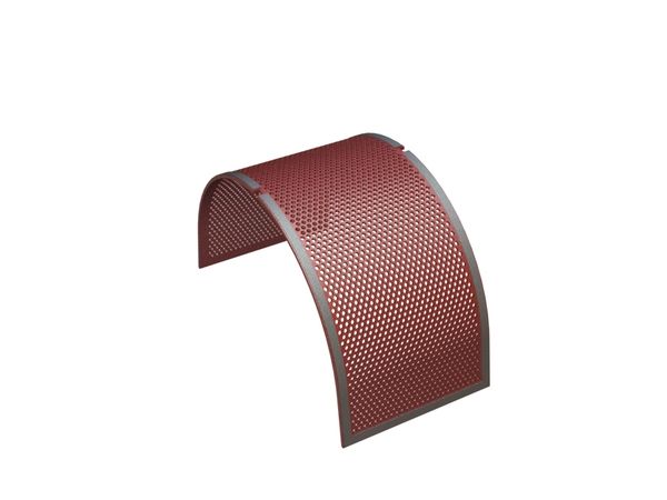 Screen plate 400 wide, sheet thickness t=8+2 hole Ø10, bar width 4, Hardox for Eldan Recycling Eldan HG 209