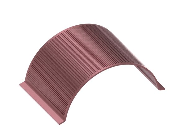 Screen plate 472 wide, sheet thickness t=5 hole Ø6, bar width 4, Hardox for Cumberland 