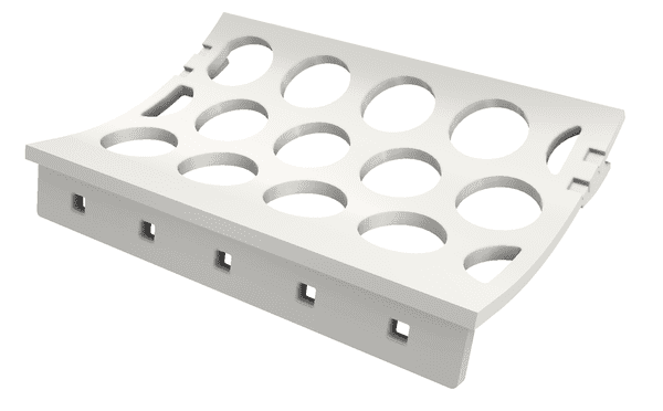 Screen plate maintenance side door central hole 80mm Hardox, with chip breaker for Vecoplan 