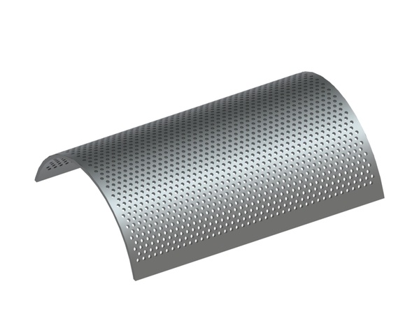 Screen plate, width 1070, screen plate thickness t=15, countersunk perforation Ø14/Ø18 from outside for Previero 